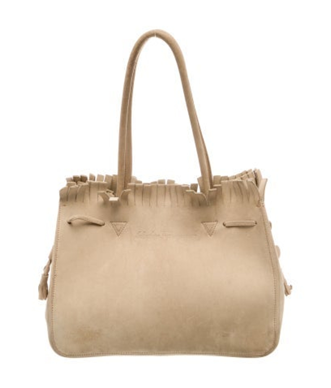 Salvatore Ferragamo Ferragamo Suede Top Handle Bag