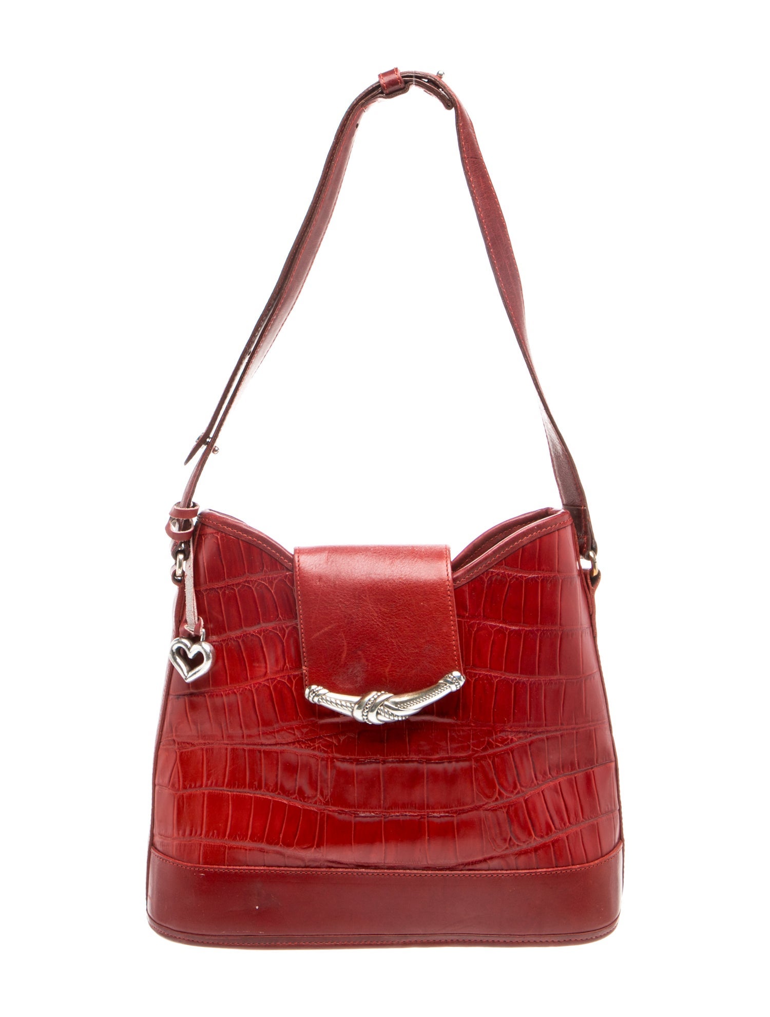 Embossed Leather Shoulder Bag