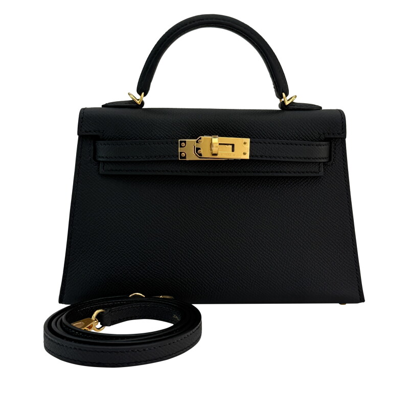 Hermes Black Epsom Mini Kelly 20 II Gold Hardware, 2026