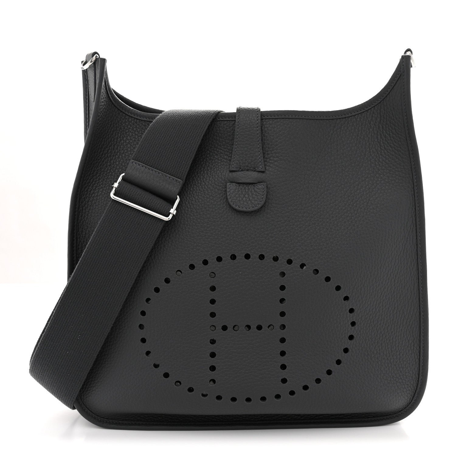 Hermes Hermes Taurillon Clemence Evelyne III GM Gris Misty