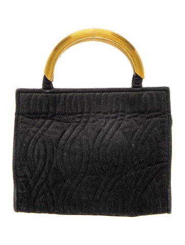 Suede Top Handle Bag Vintage
