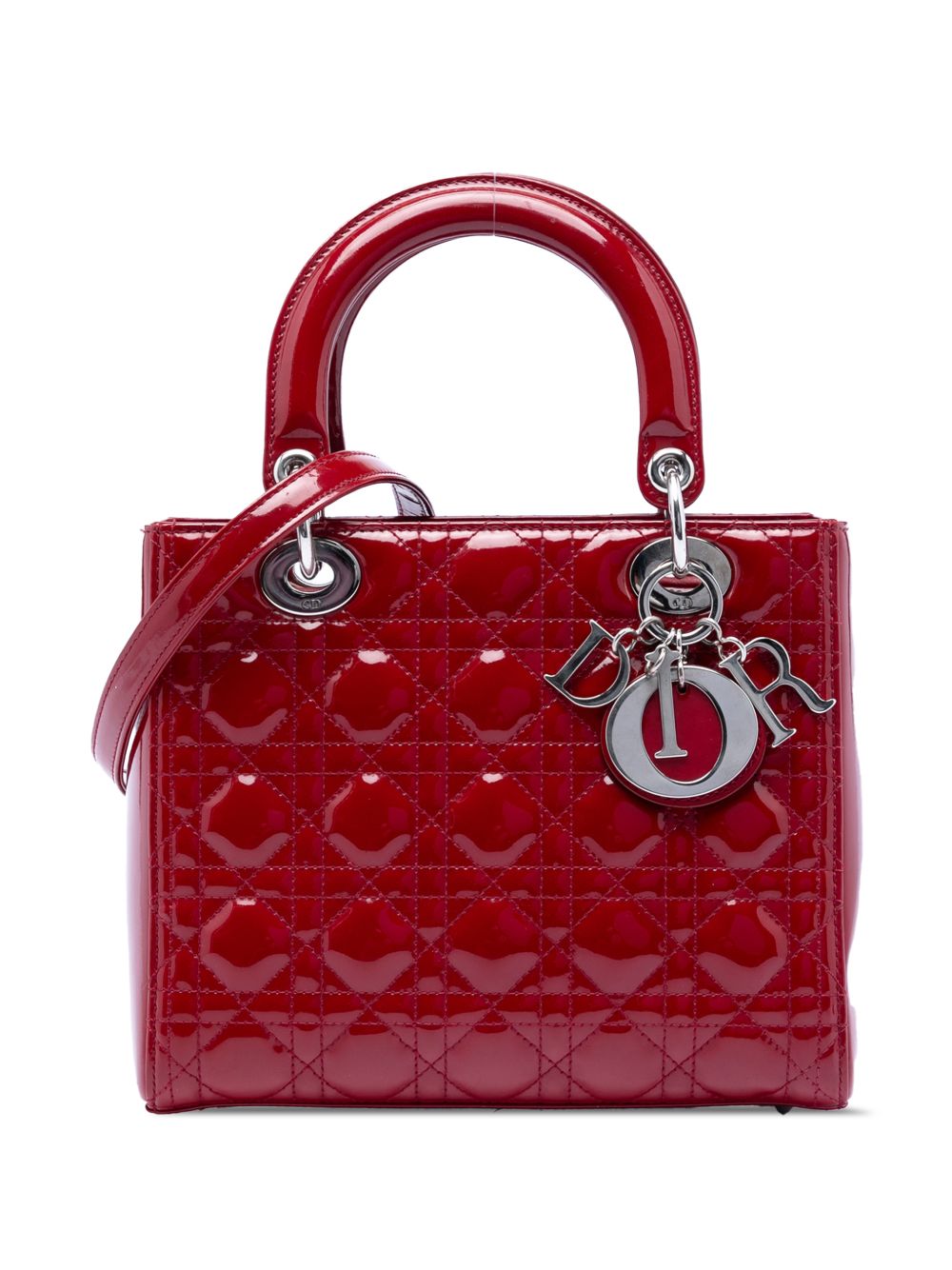 2014 Medium Patent Cannage Lady Dior satchel