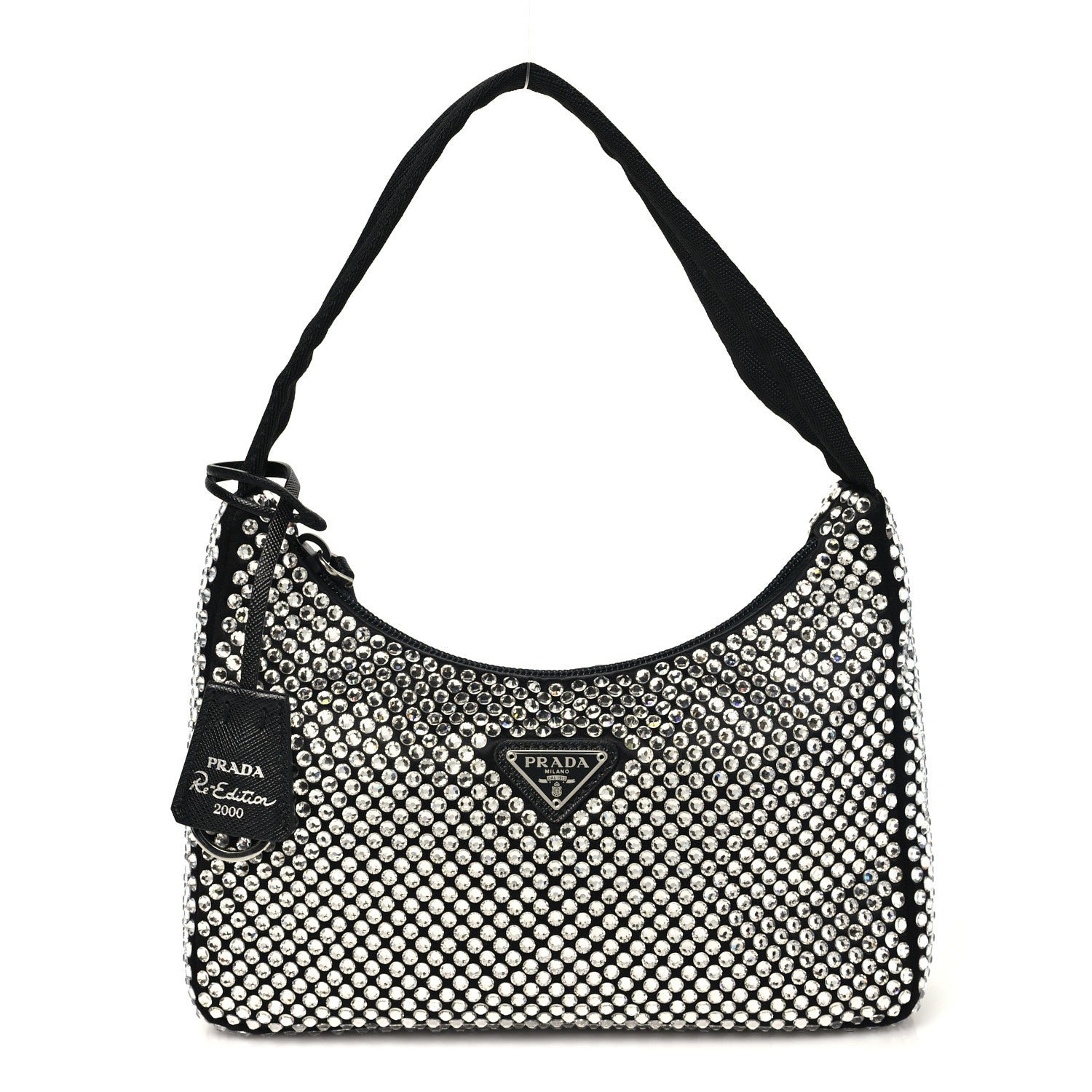 Prada Satin Crystal Mini Re-Edition 2000 Bag Cristal