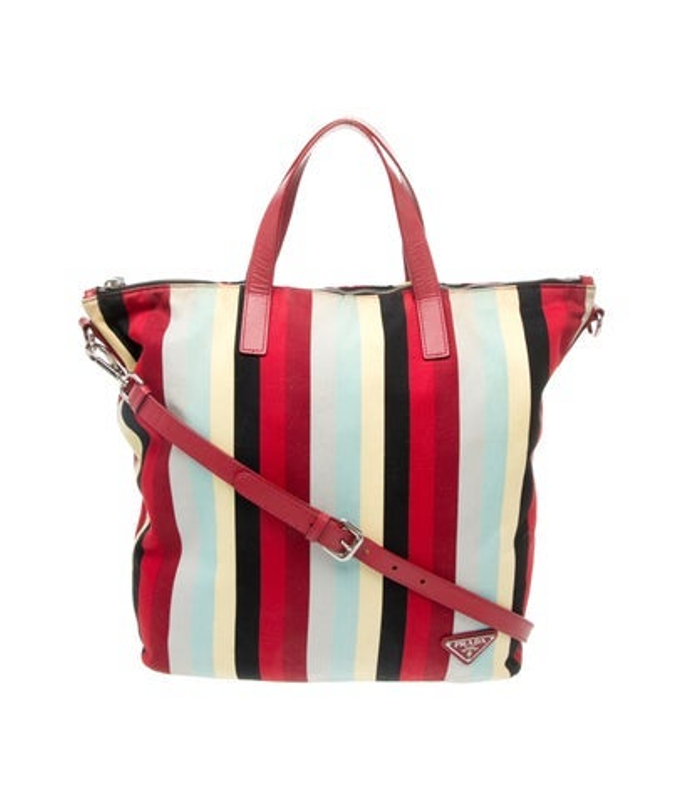 Prada Enameled Metal Triangle Tote