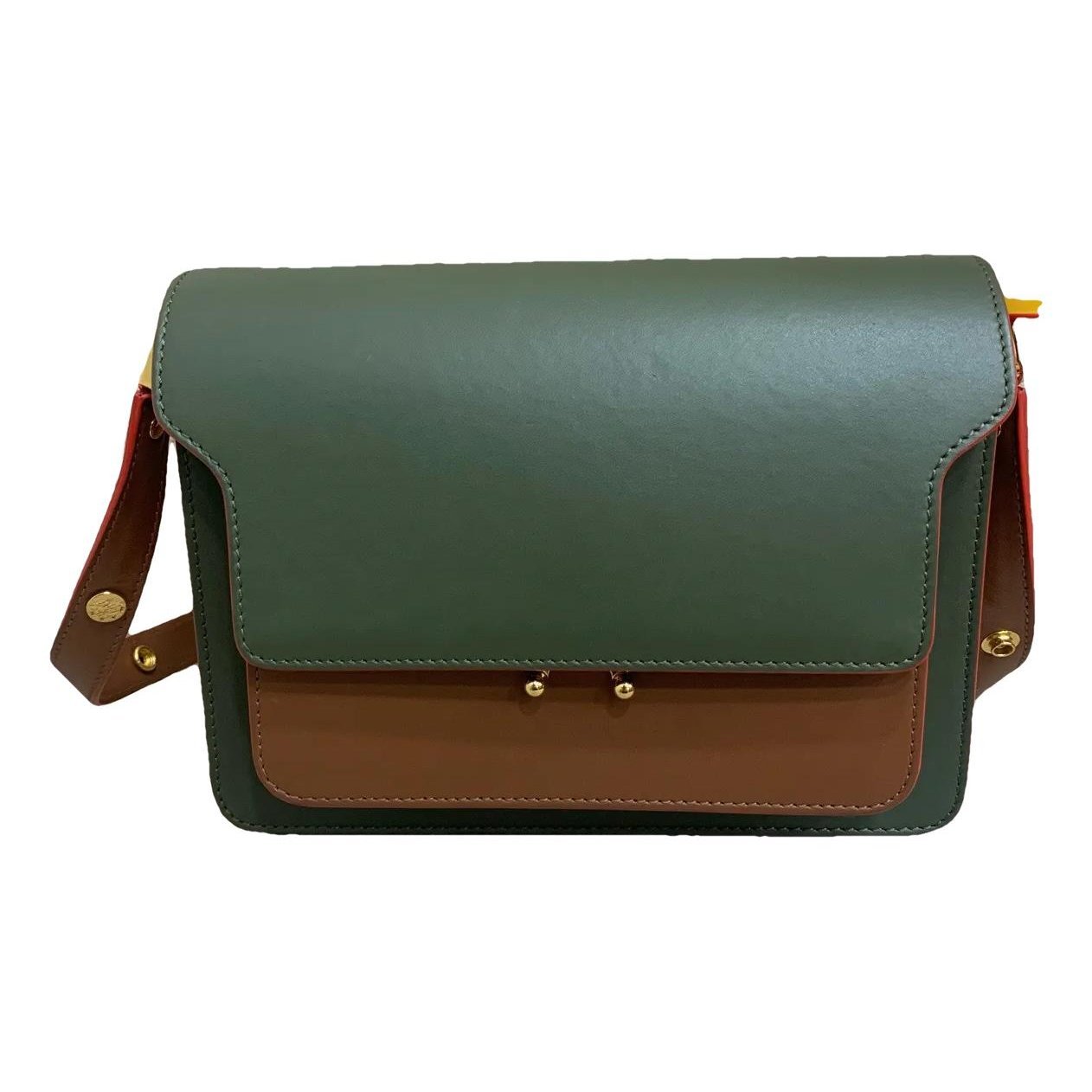 Trunk leather handbag