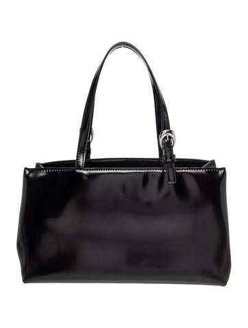 Patent Leather Top Handle Bag