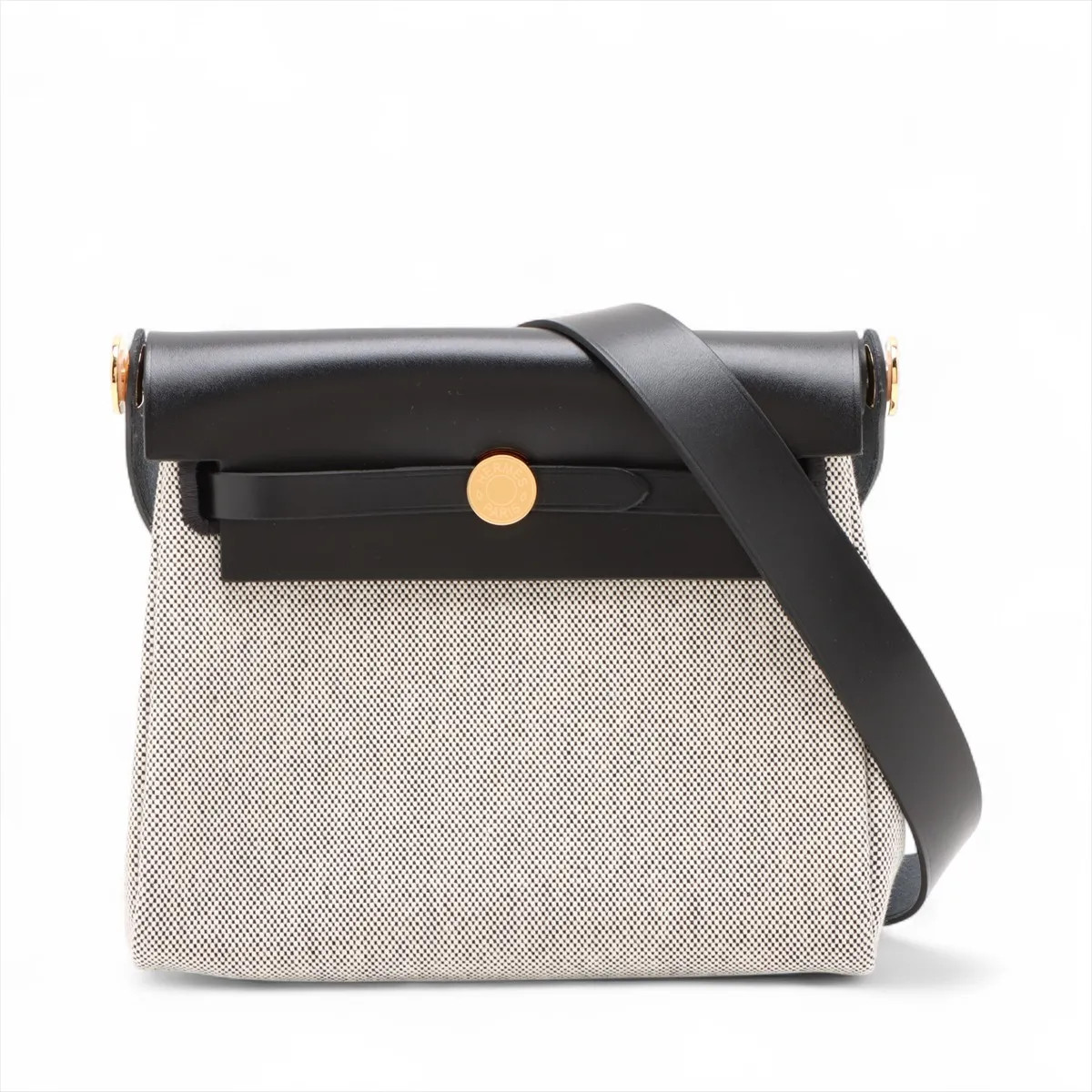 Hermès Herbag Zip 20 Mini Twirl Ash x Vash Hunter Black Gold Metal Fittings