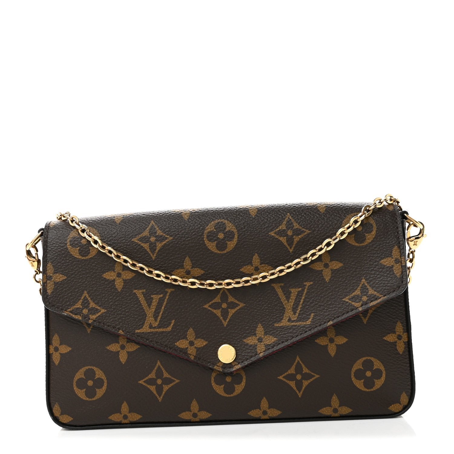 Louis Vuitton Louis Vuitton Monogram Pochette Felicie Chain Wallet Fuchsia