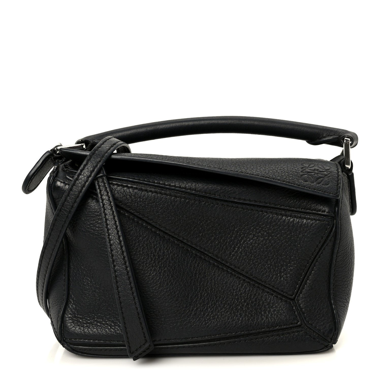 Loewe Calfskin Mini Puzzle Bag Black