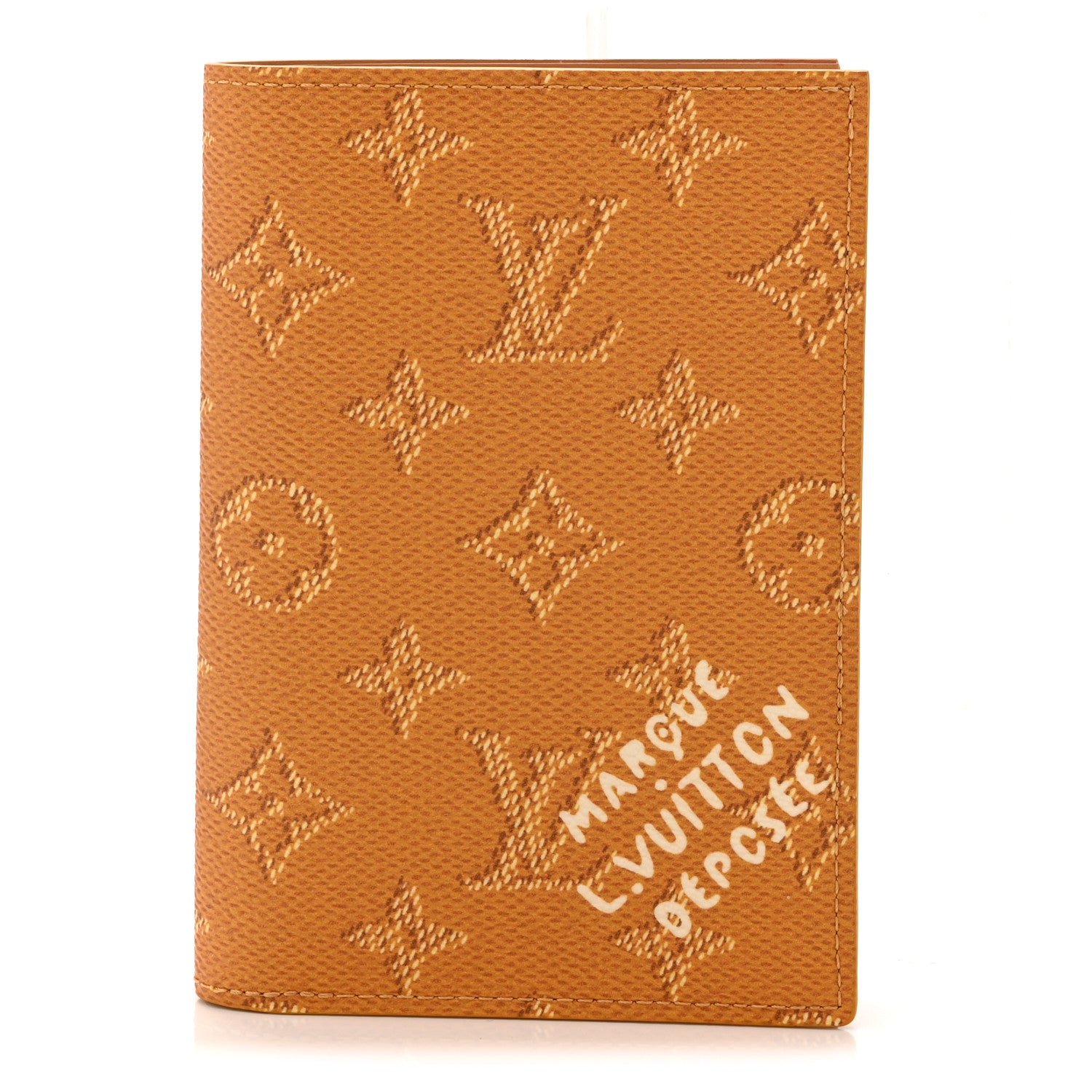 Louis Vuitton Monogram Heritage Passport Cover Safran Yellow