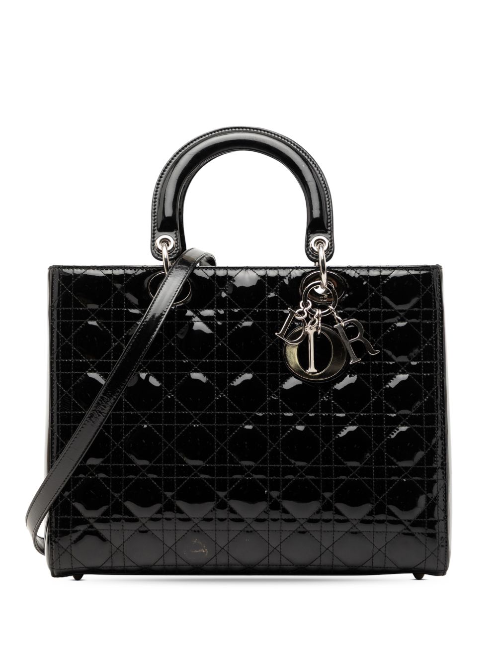 Dior 2009 Large Patent Cannage Lady Dior satchel