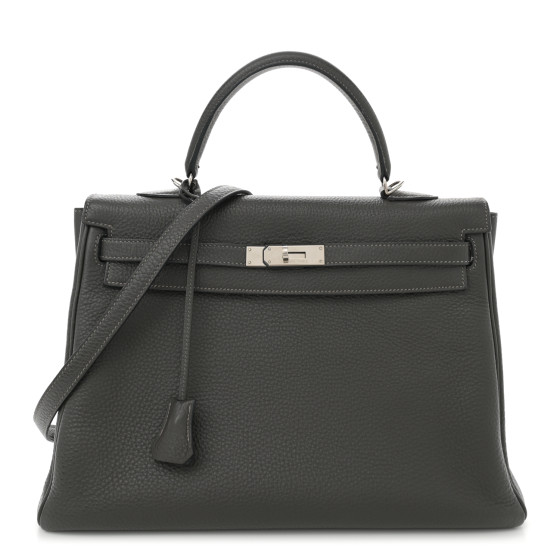 Hermes Taurillon Clemence Kelly Retourne 35 Graphite