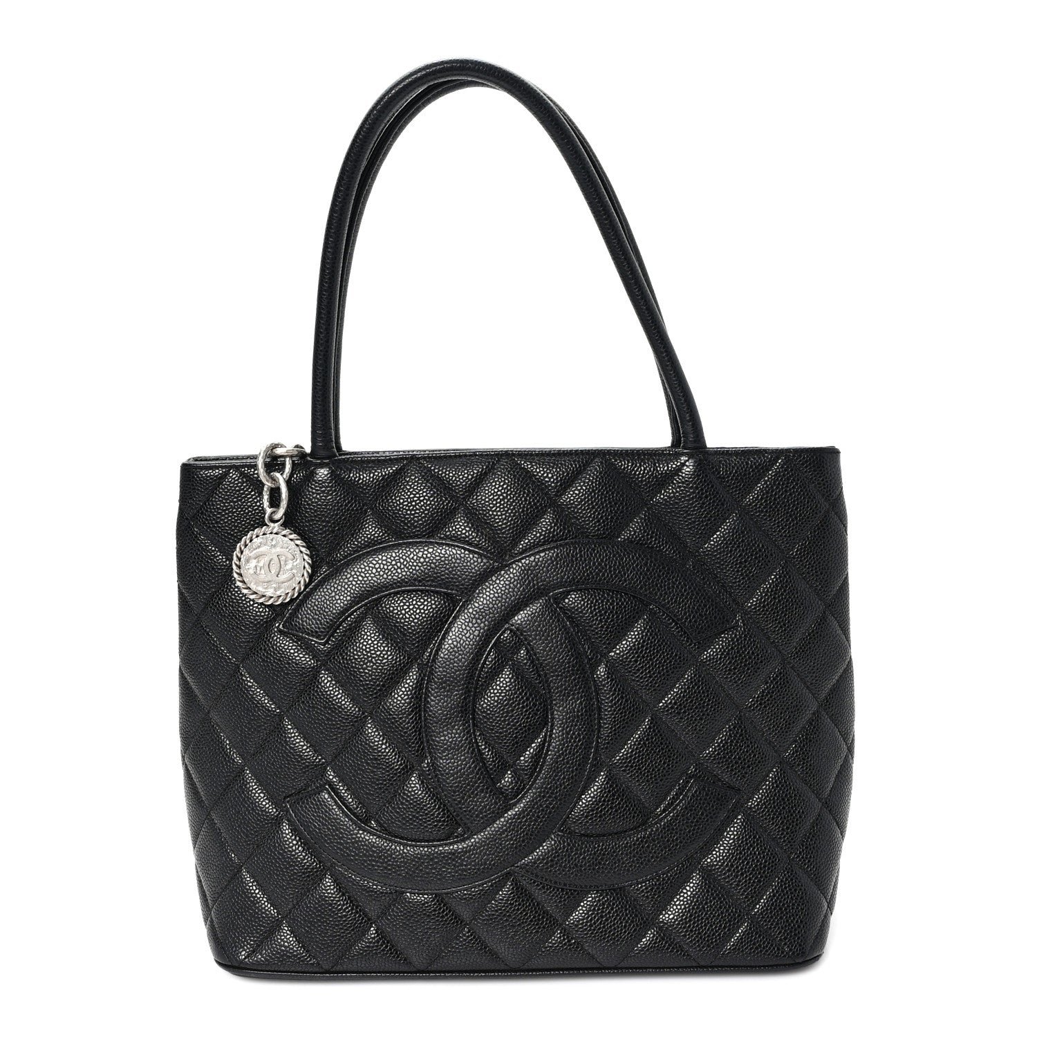 Chanel Caviar Quilted Medallion Tote Black