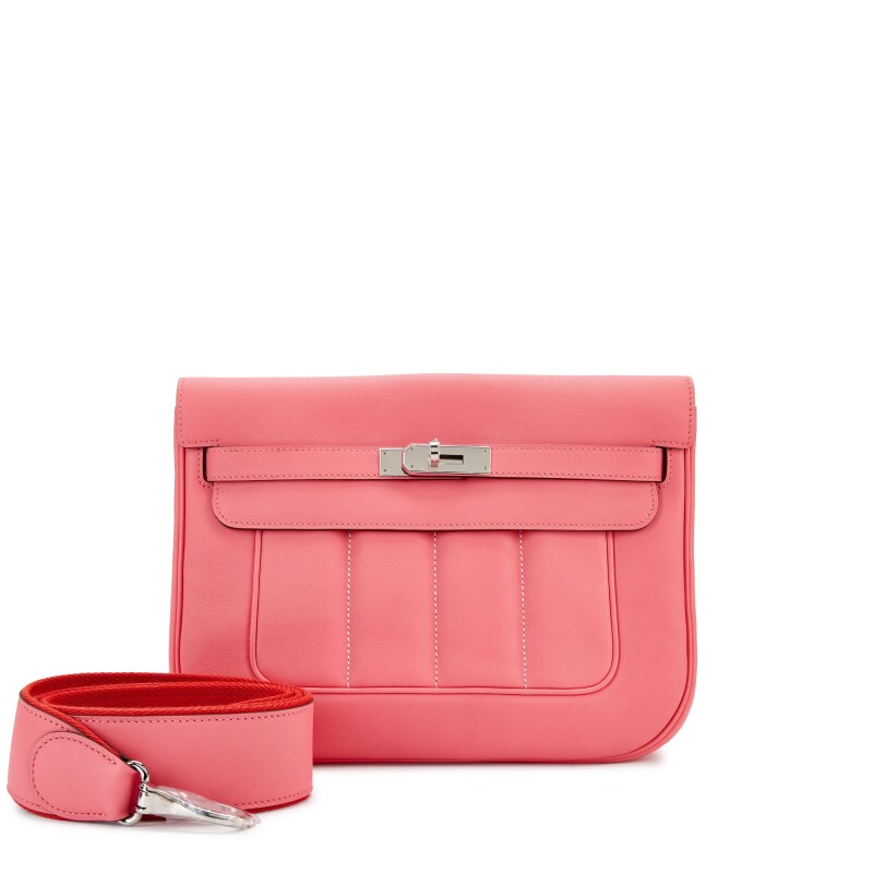 Hermes Rose Lipstick Swift Berline 28 Palladium Hardware, 2016