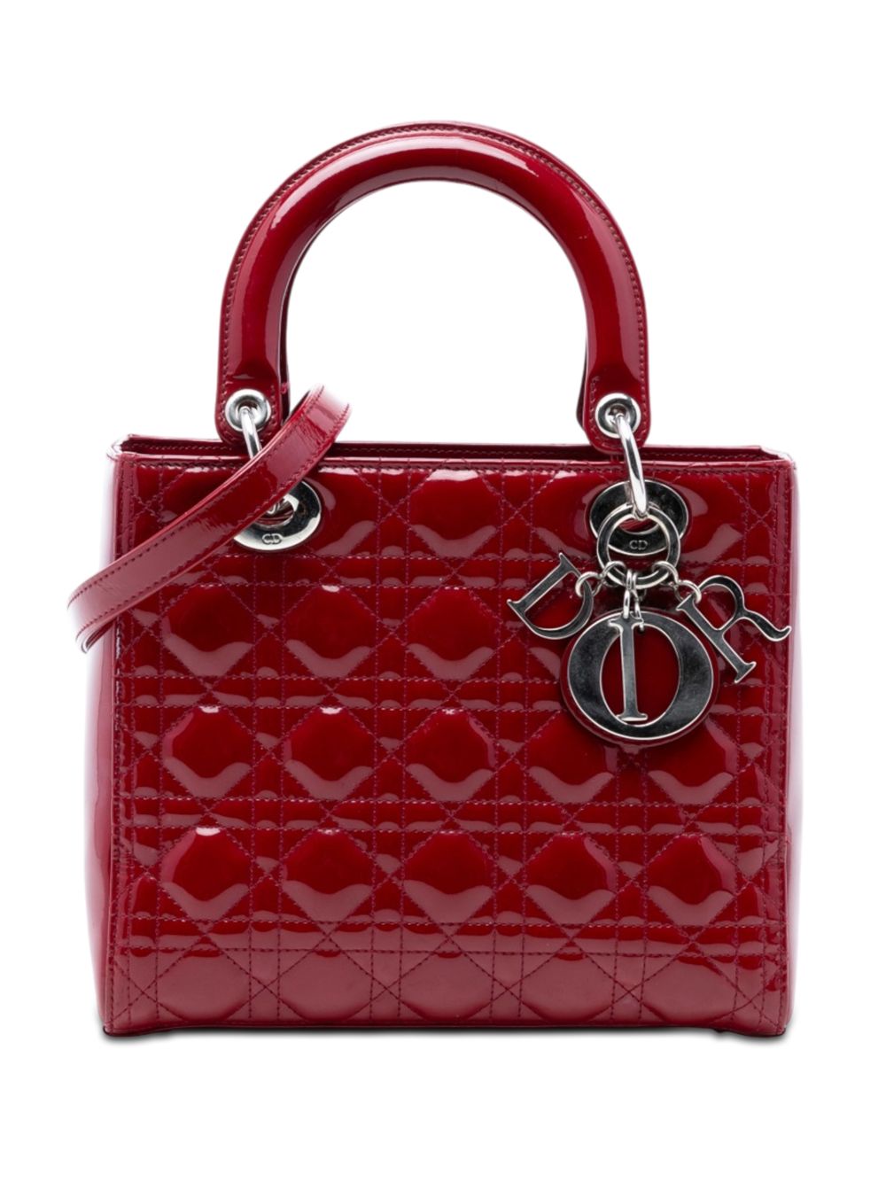 2013 Medium Patent Cannage Lady Dior satchel