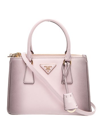 Saffiano Lux Leather Galleria Double Zip Small