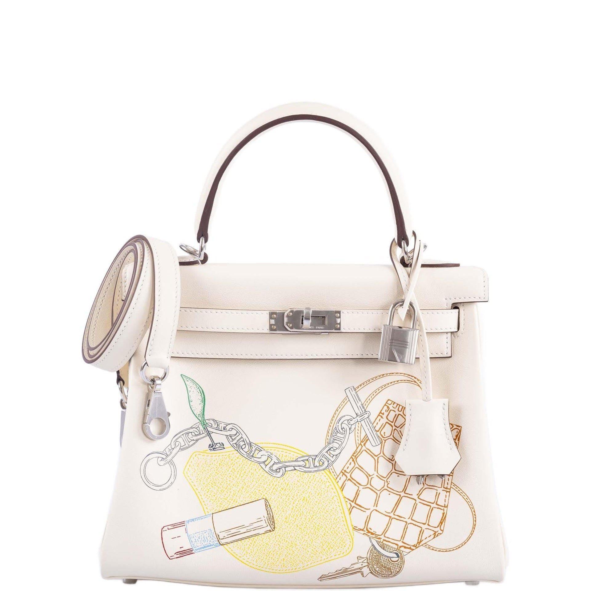Hermes Hermès Kelly 25 Retourne In & Out Nata Swift Palladium Hardware