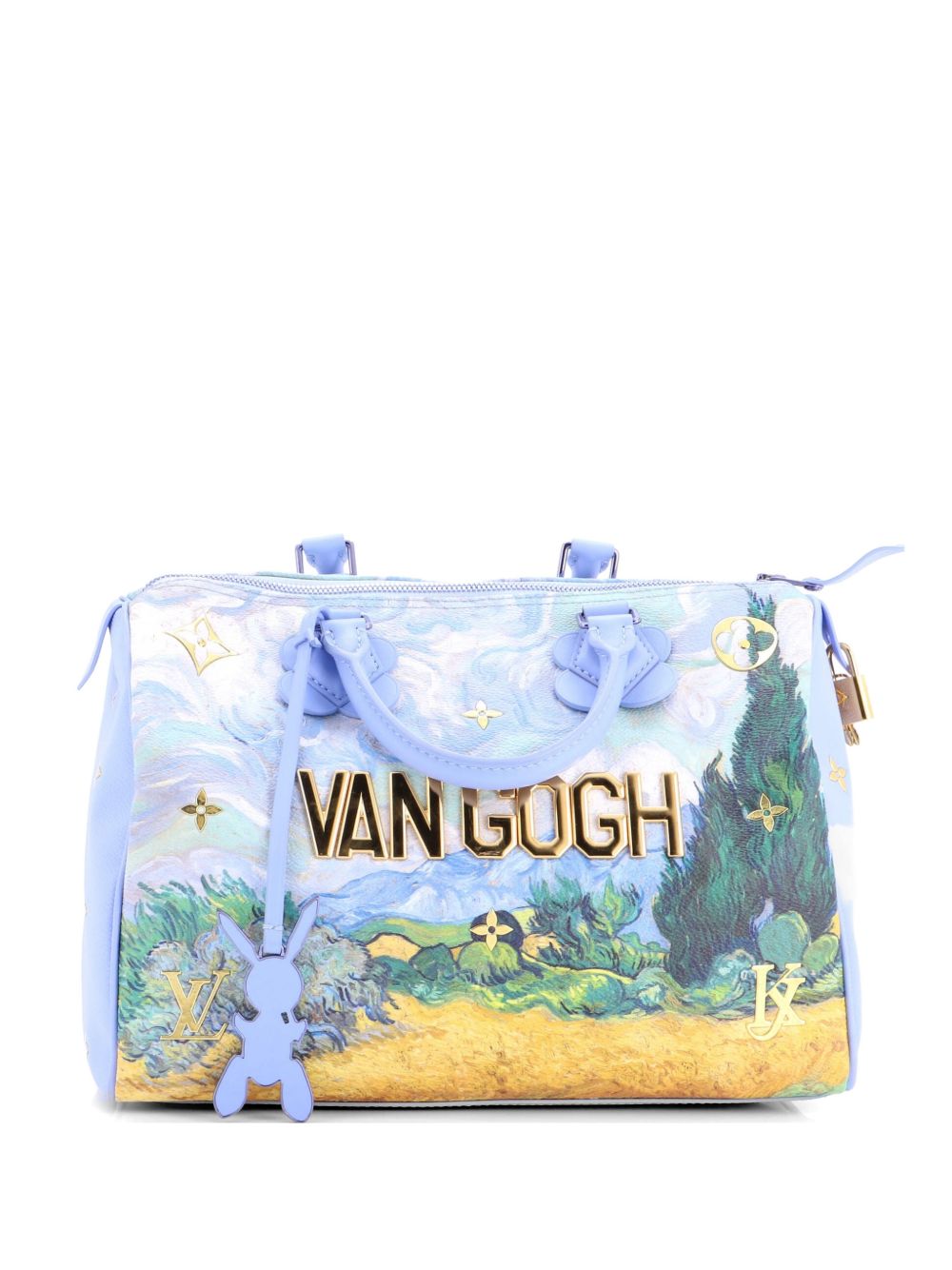 Speedy Handbag Limited Edition Jeff Koons Van Gogh Print Canvas 30 satchel
