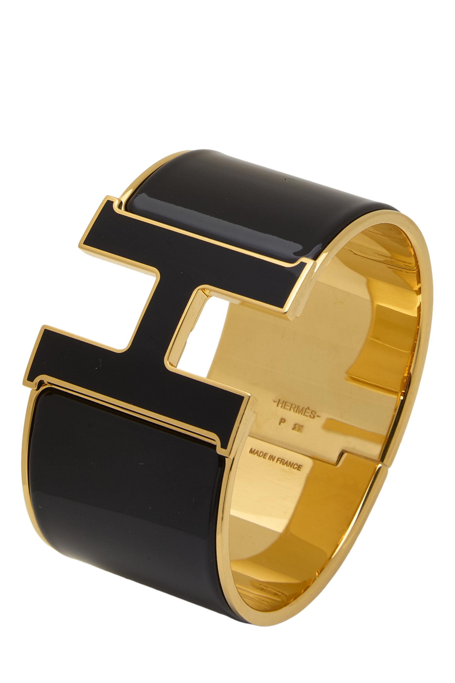 Black Enamel Bangle Extra-Wide PM