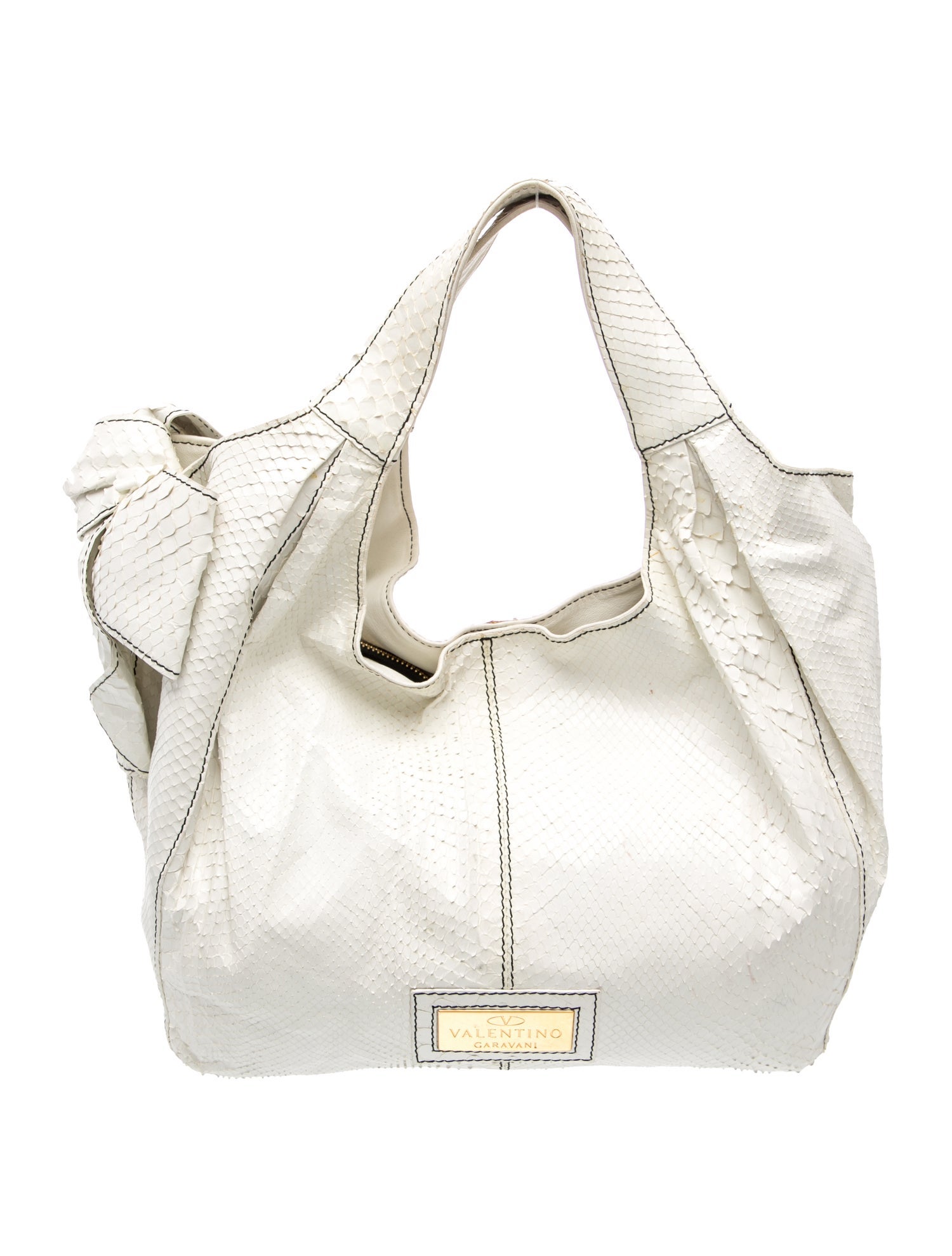 Snakeskin Top Handle Bag