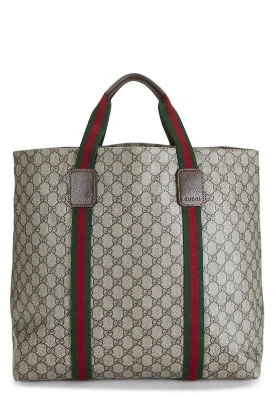 Brown GG Supreme Canvas Tote Large