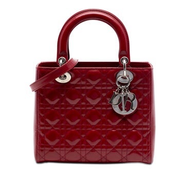 Medium Patent Cannage Lady Dior