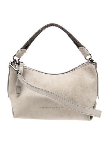 Suede Top Handle Bag