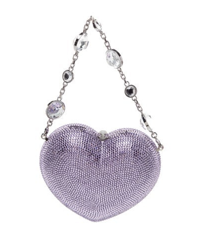 Judith Leiber Leiber Crystal L Amour Petit Coeur Violet Petit