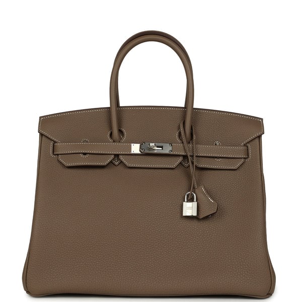 Hermes Birkin 35 Etoupe Togo Palladium Hardware
