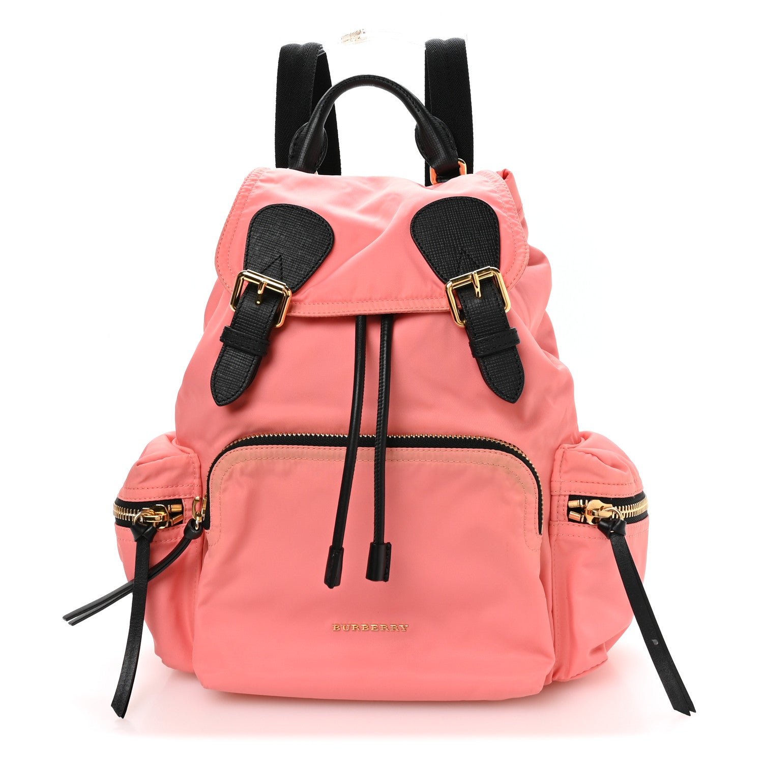 Burberry Nylon Medium Rucksack Backpack Bright Coral Pink