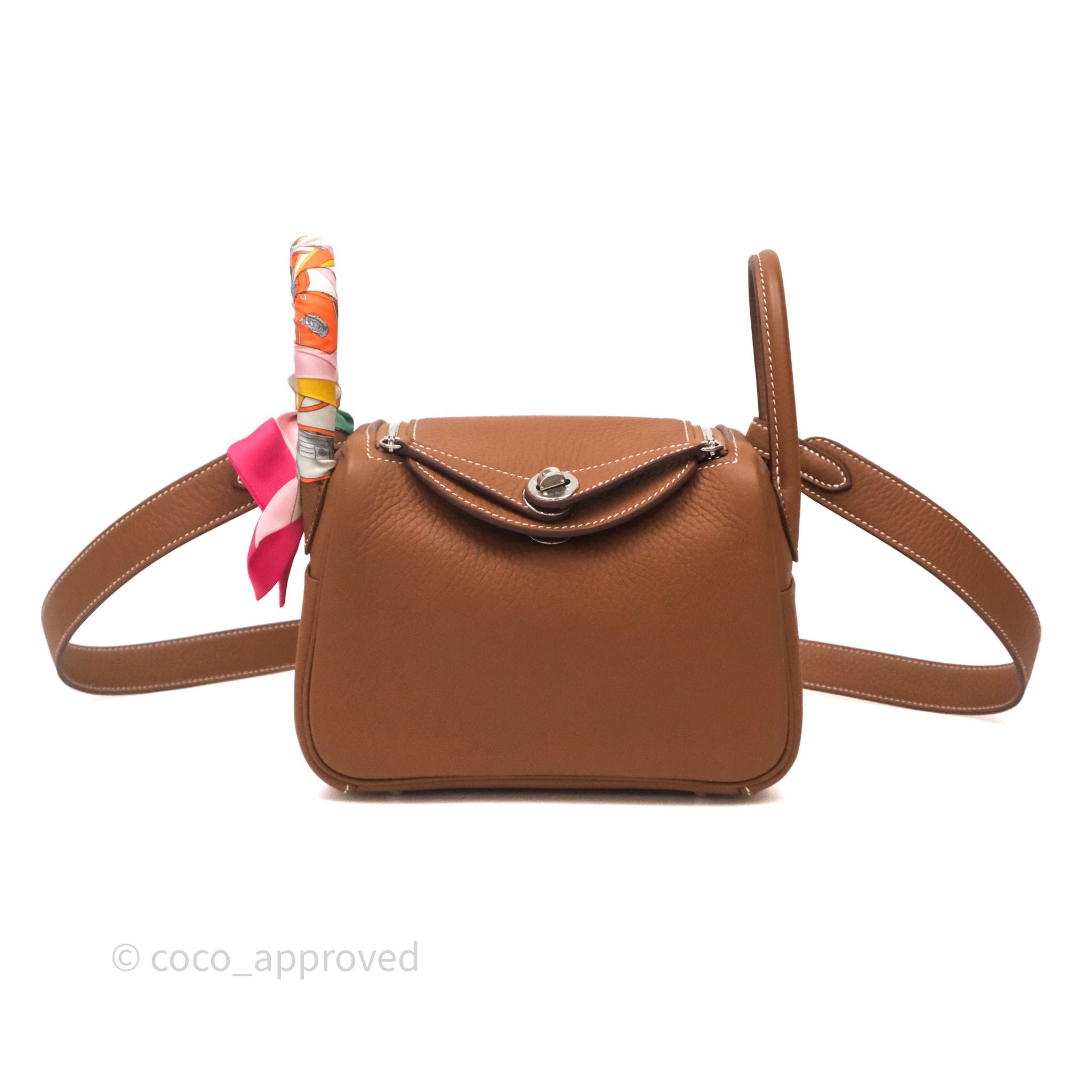 Hermès Mini Lindy II 20 Gold 37 Clemence Palladium Hardware