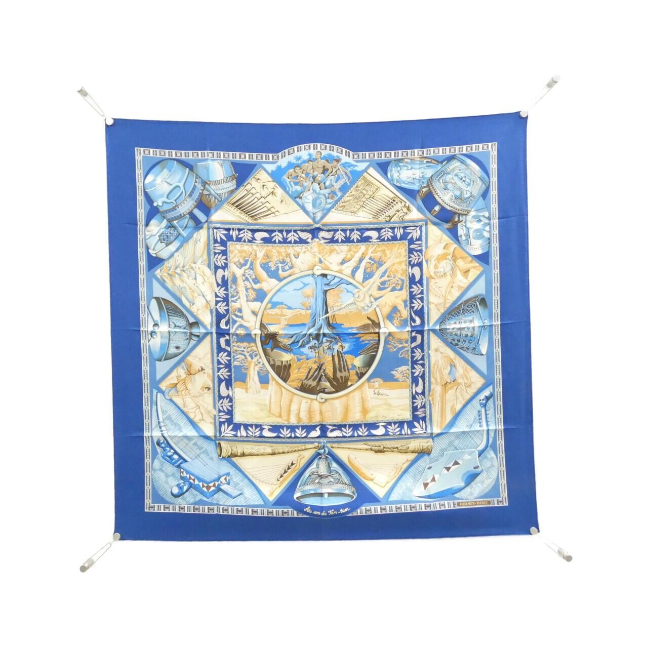 Hermès AU SON DU TAM TAM Carre Scarf