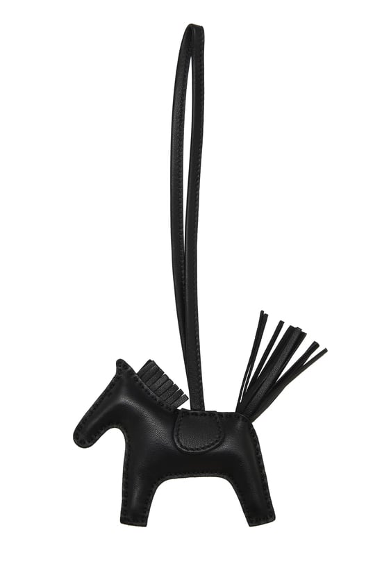Black Milo Leather Rodeo Bag Charm PM