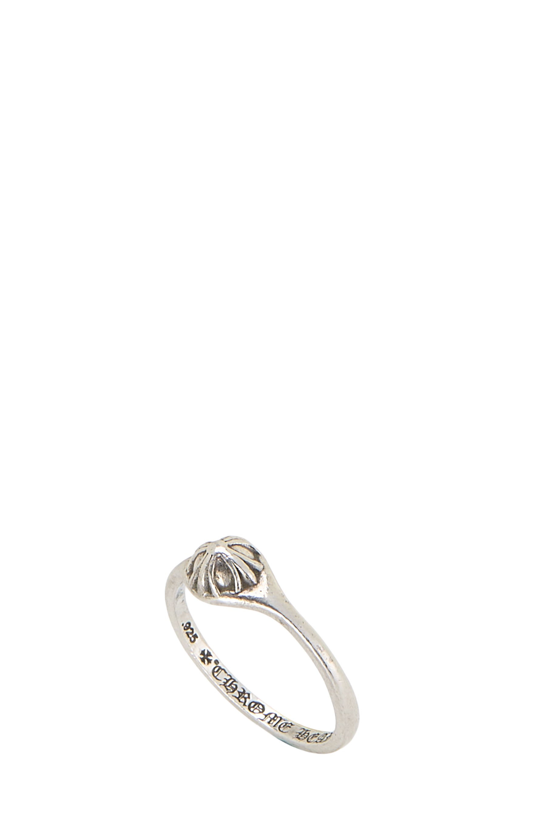 Chrome Hearts Sterling Silver Bumble Gum Crossball Ring