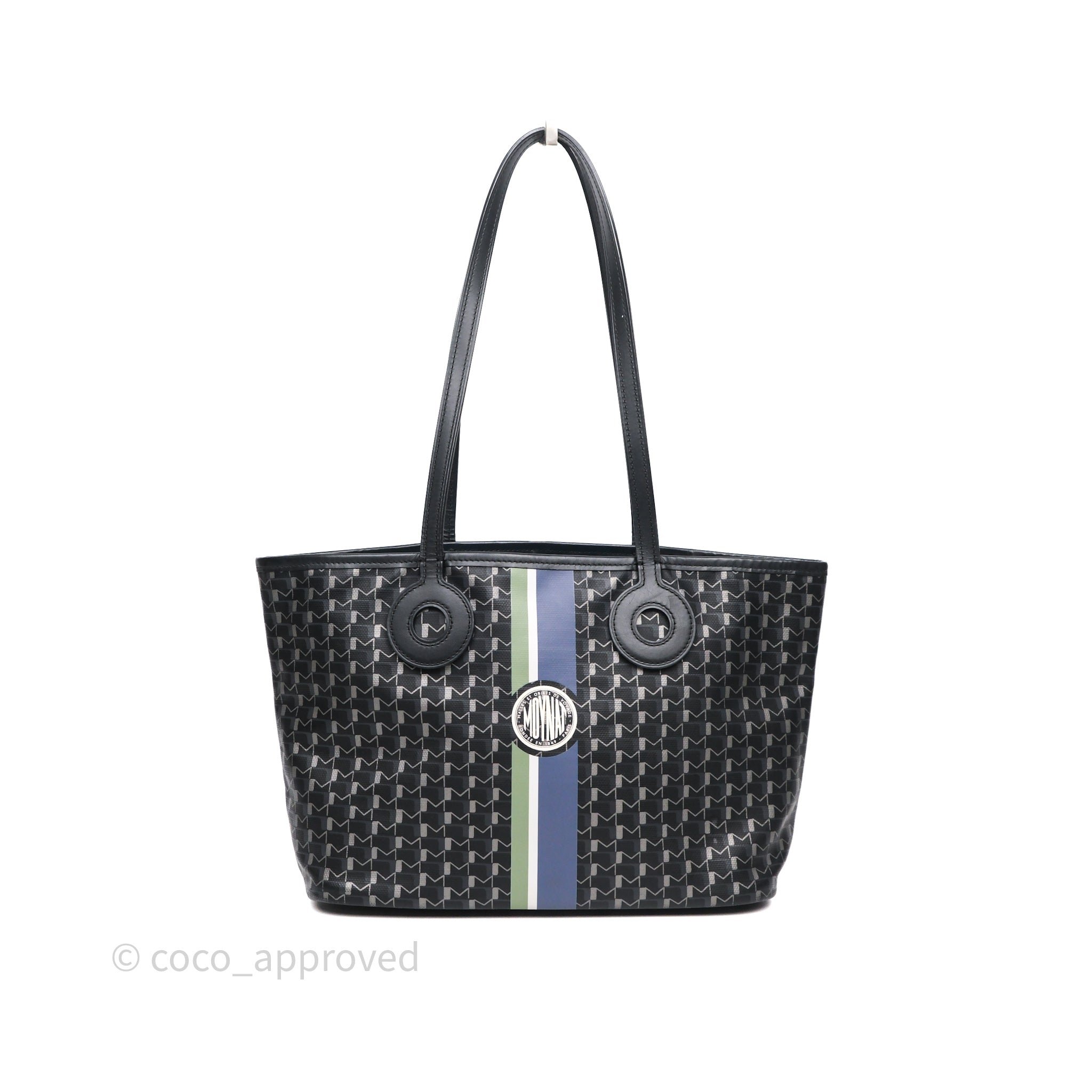 Moynat Tote Ruban PM Carbon Silver