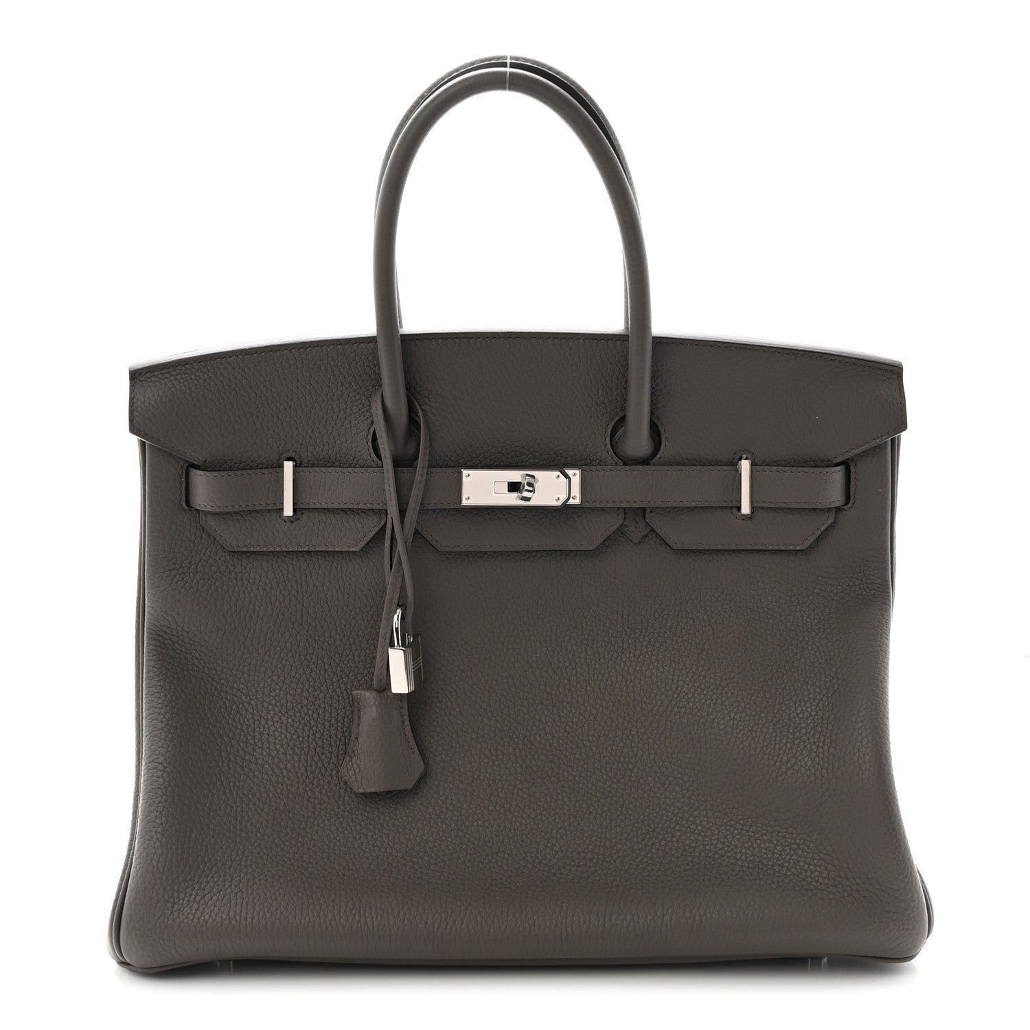 Hermes Taurillon Clemence Birkin 35 Etain