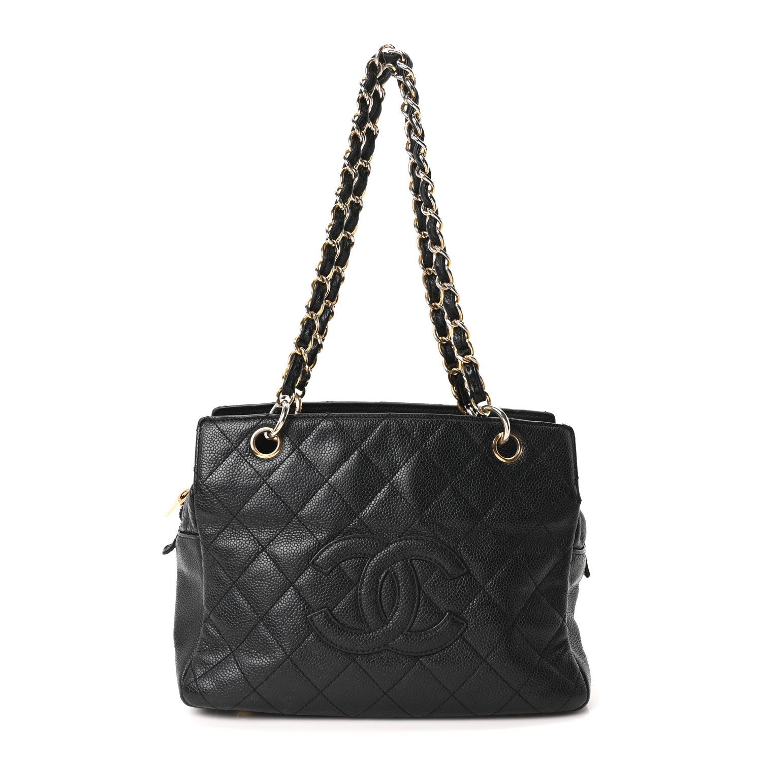 Chanel Caviar Quilted Petit Timeless Tote PTT Black