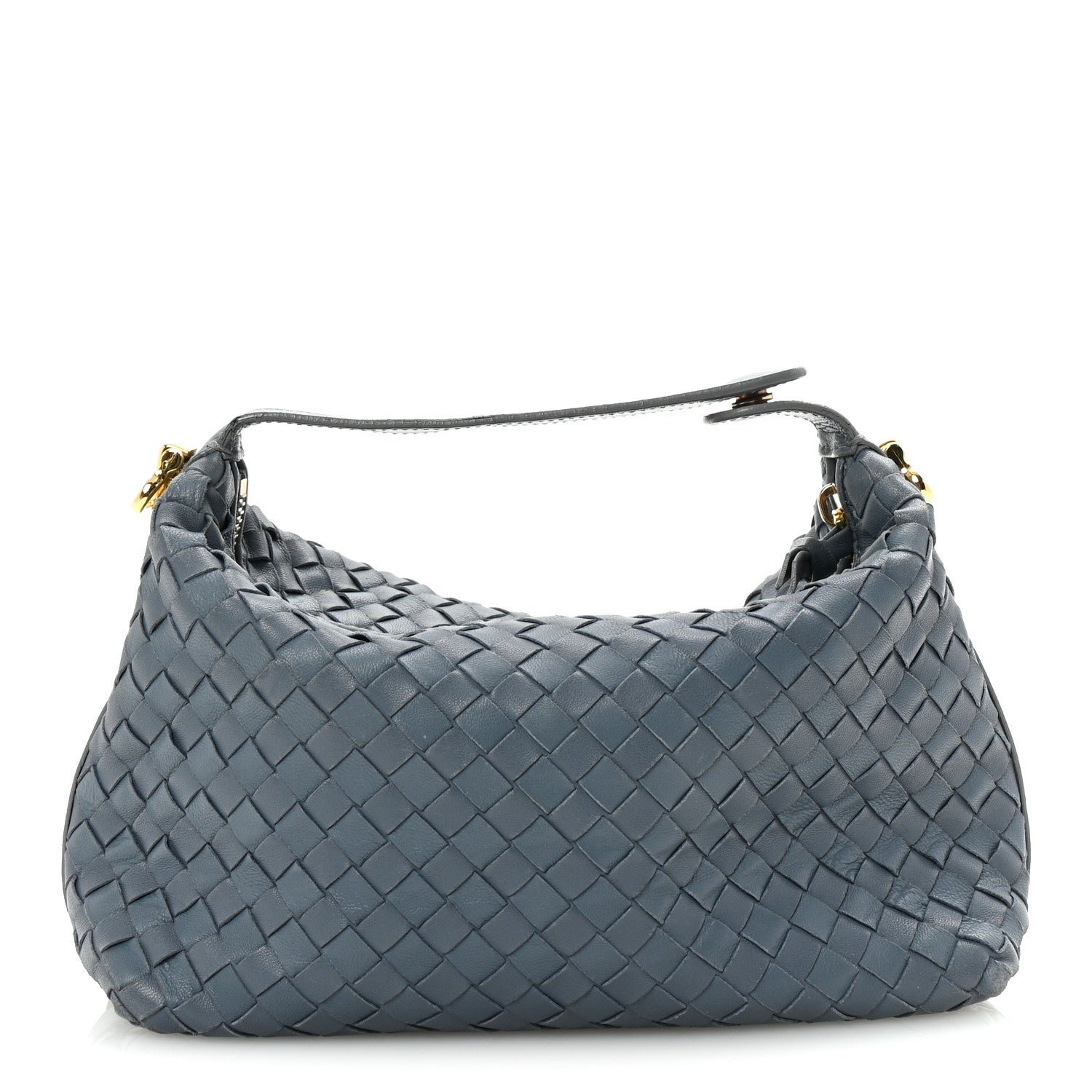 Bottega Veneta Nappa Intrecciato Large Cosmetic Case Blue