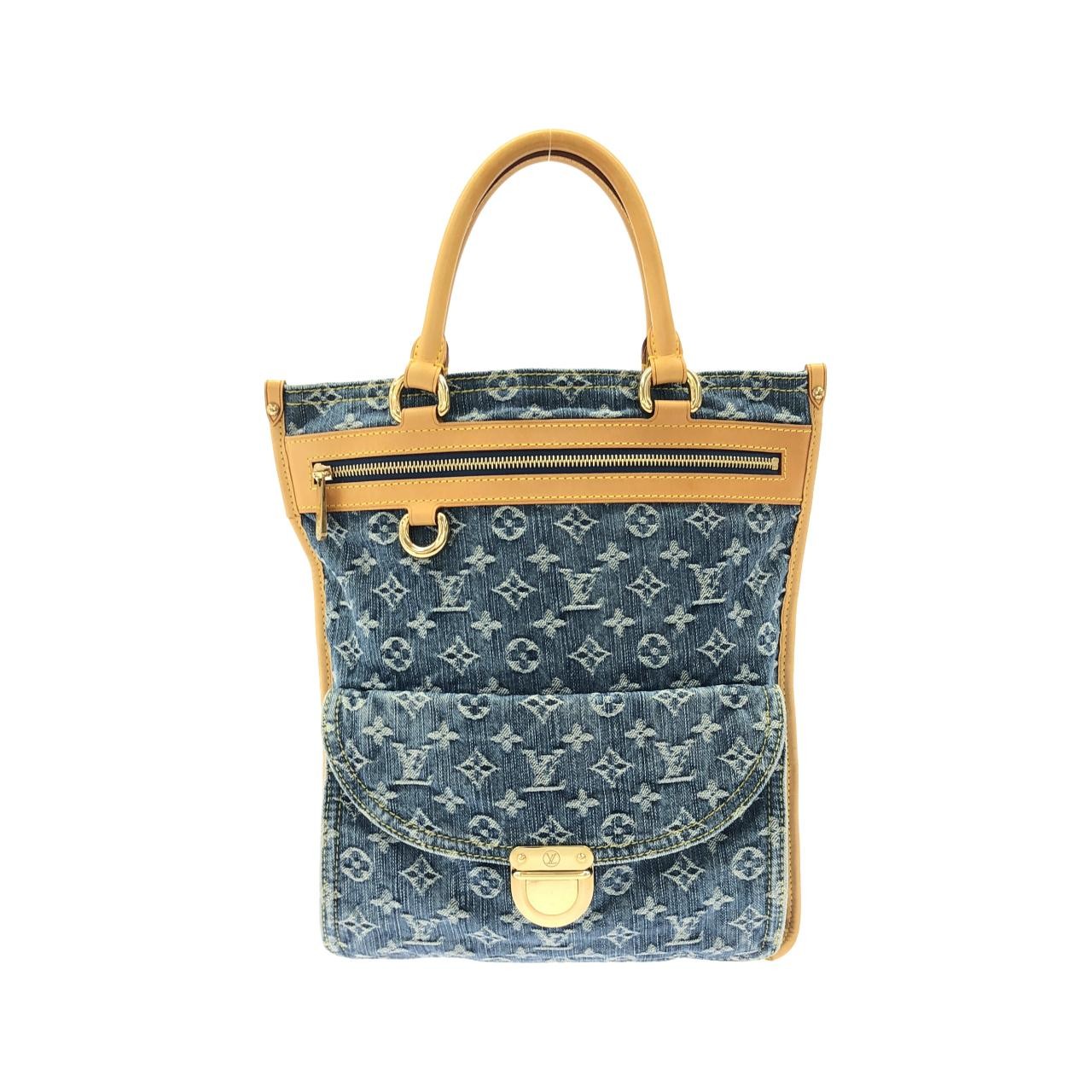 [Vintage] Louis Vuitton LV Remix (Monogram Denim) Flat Shopper Bag...