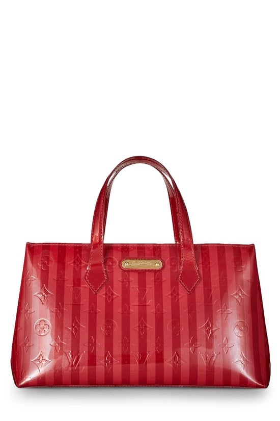 Red Monogram Vernis Rayures Wilshire PM