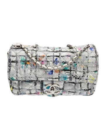 Hand-Painted Graffiti Flap Bag