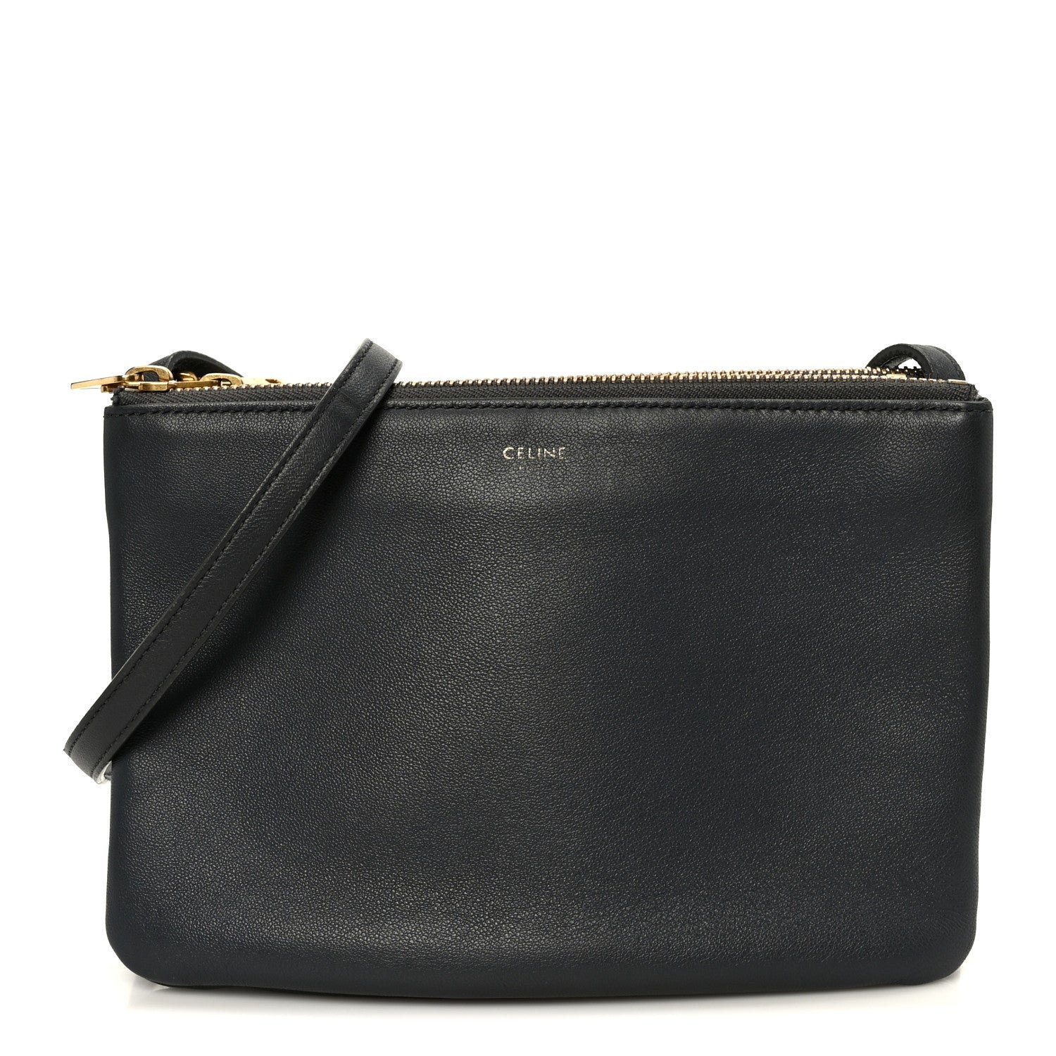 Celine Lambskin Small Trio Crossbody Bag Medium Grey