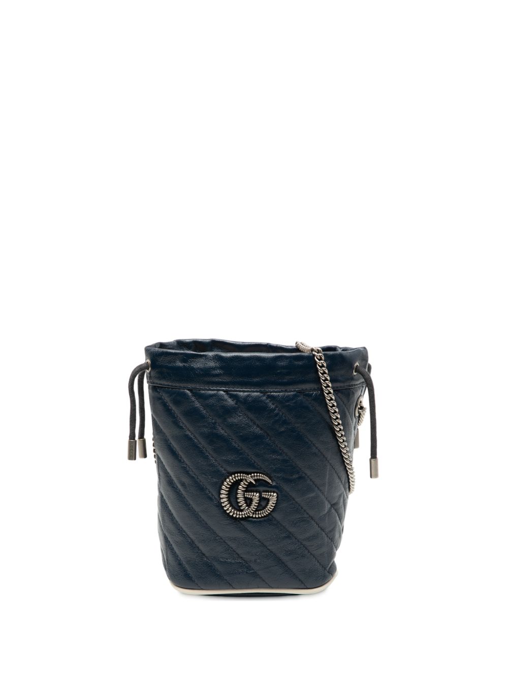 2016-2025 Mini GG Marmont Matelasse Diagonal Leather Torchon bucket bag