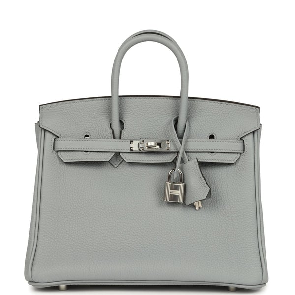 Hermes Hermes Birkin 25 Gris Pantin Togo Palladium Hardware