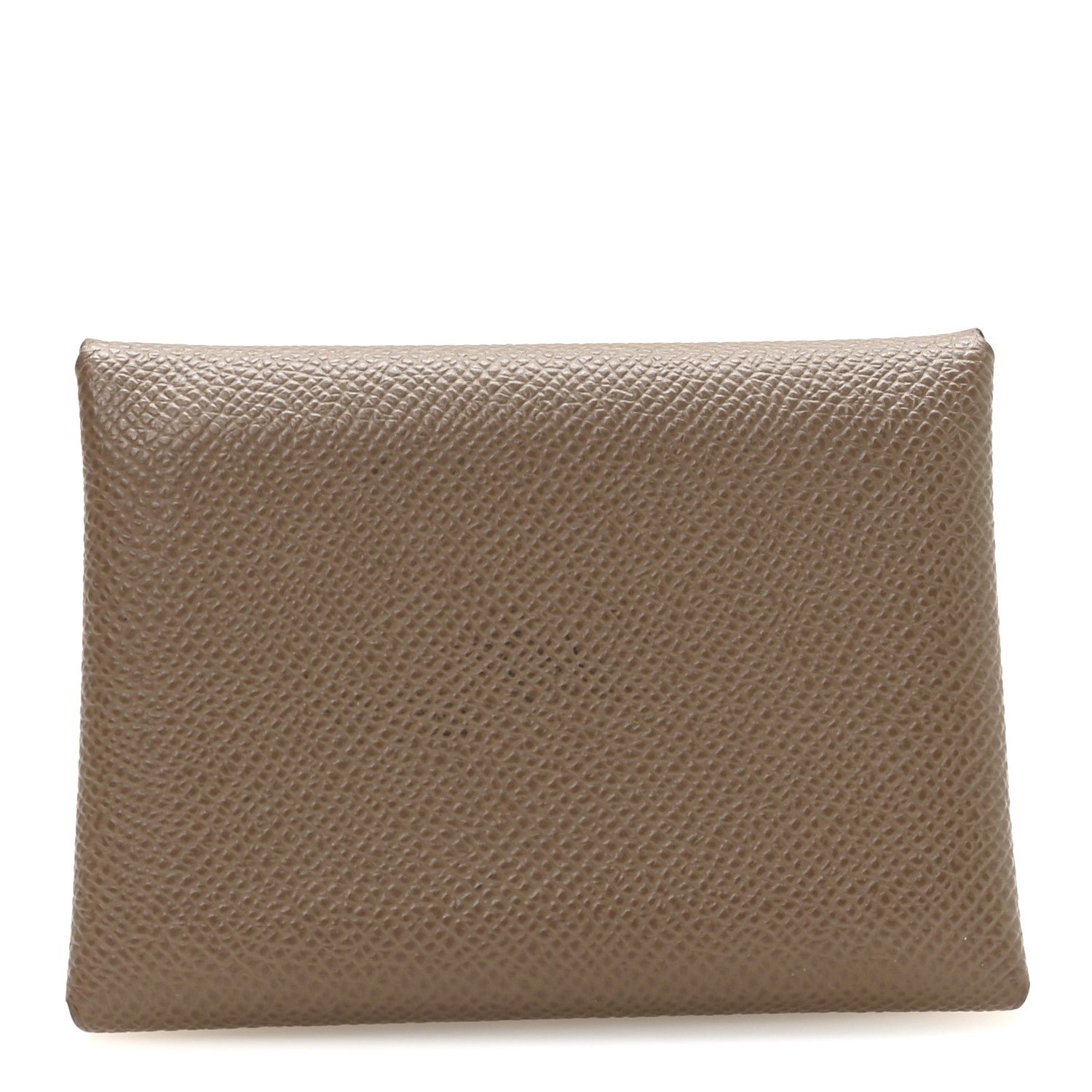 Hermes Epsom Calvi Duo Card Case Etoupe