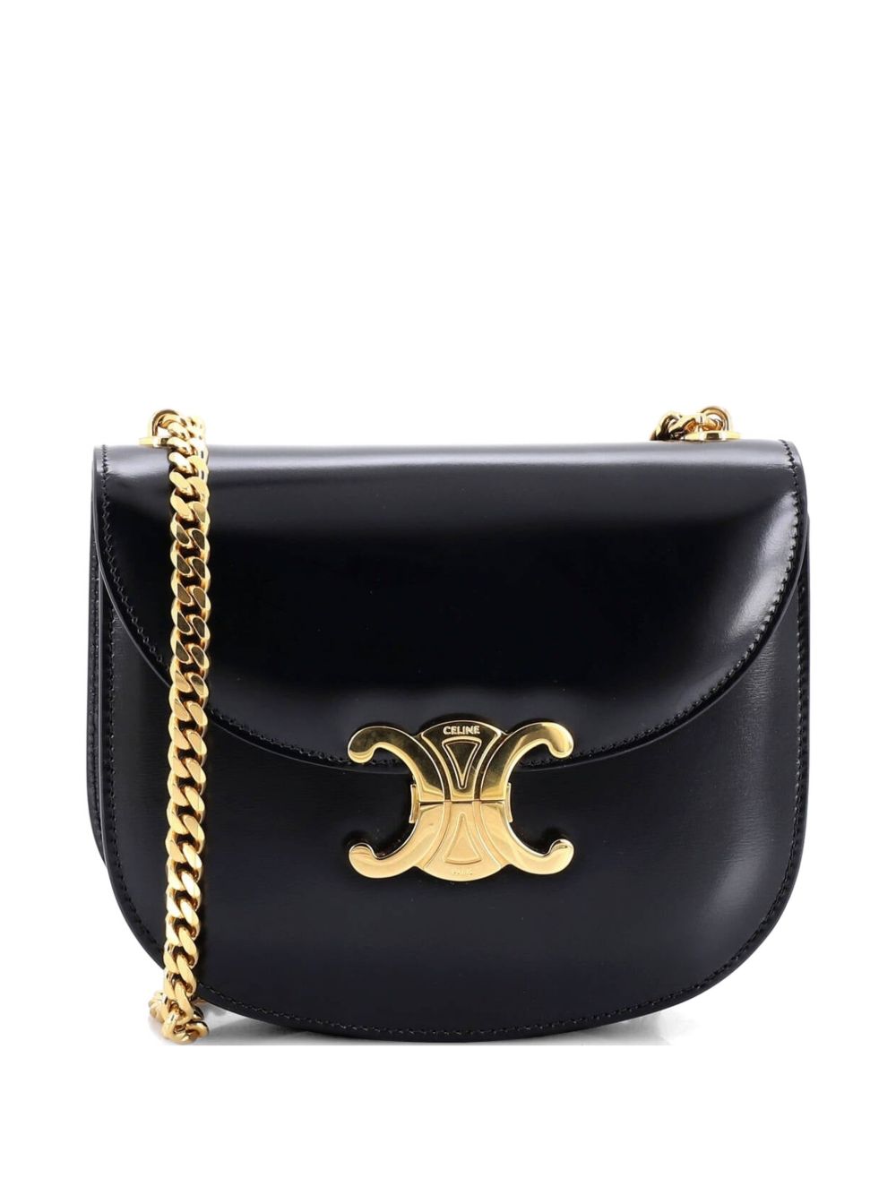 Triomphe Besace Clea Chain Flap Bag Leather shoulder bag