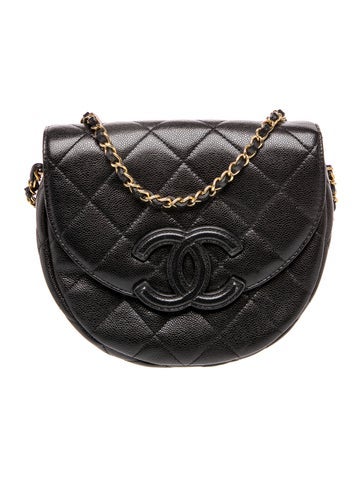 Quilted Caviar Small CC Messenger Bag