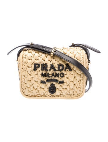 Prada Enameled Metal Triangle Crossbody Bag