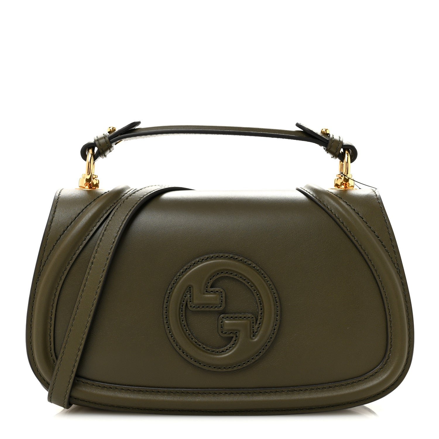 Gucci Roxy Calfskin Medium Blondie Top Handle Bag Luscious Green