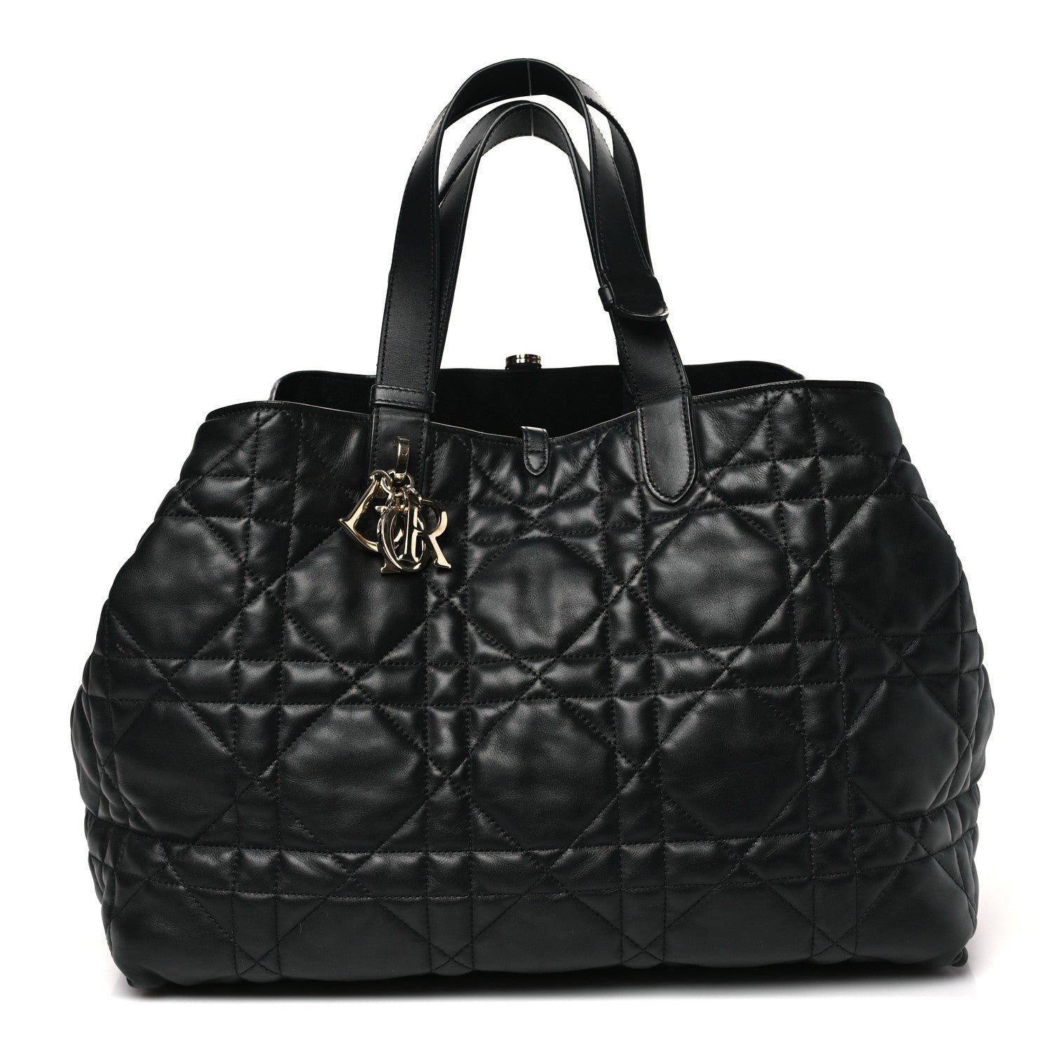Christian Dior Calfskin Macrocannage Large Toujours Black